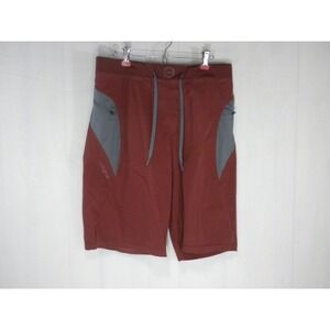 Hylete Shorts Mens L Long Crimson Gray Athletic Cargo Board Performance
